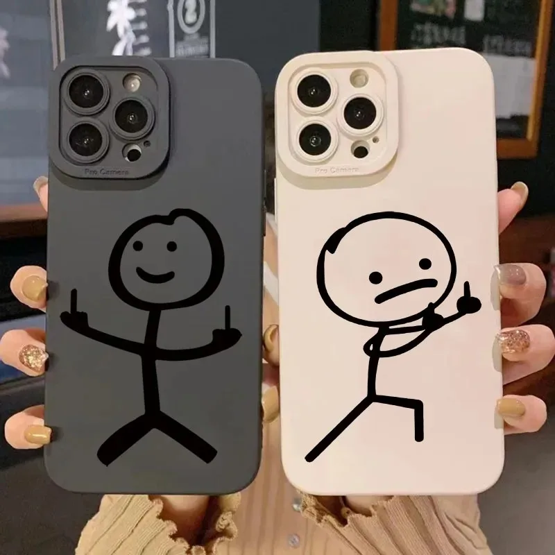 Apple Iphone 15 - Cute Cartoon Matchman Matte Silicone Phone