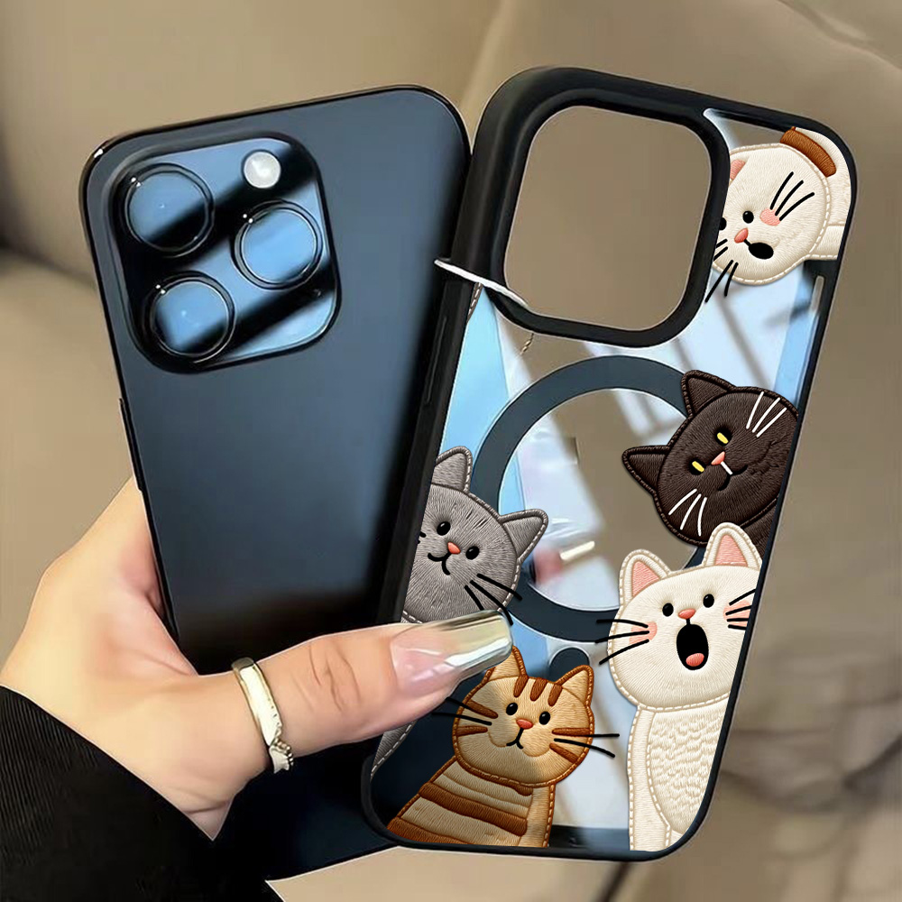 Cute Faux Embroidery Cat Phone - Apple Iphone 15 recension och pris